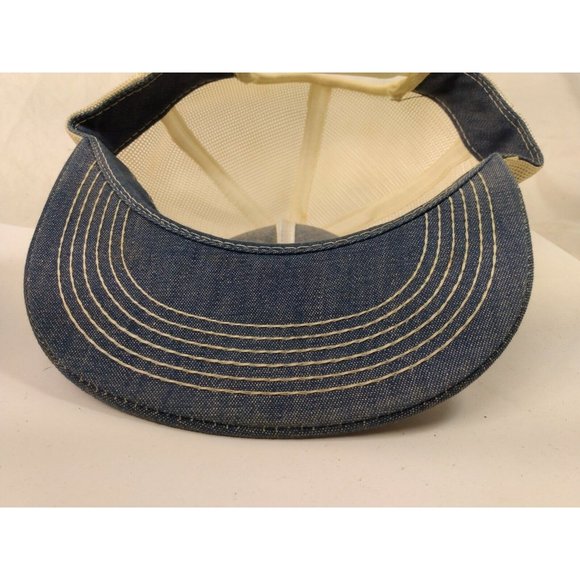 ELANCO TREFLAN K-Brand Denim Cap Trucker Hat Snapback Baseball Vintage 80s - Picture 7 of 9